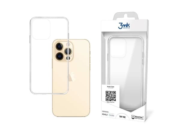 iPhone 13 Pro pansret deksel fra 3mk Armour Case-serien - gjennomsiktig