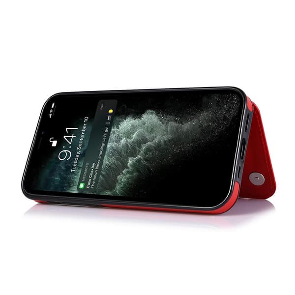 iPhone 13 - Stilrent Praktiskt Skal med Korthållare