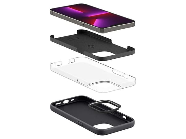 Spigen ACS03283, Suojus, Apple, iPhone 13 Pro, 15,5 cm (6.1"), Musta