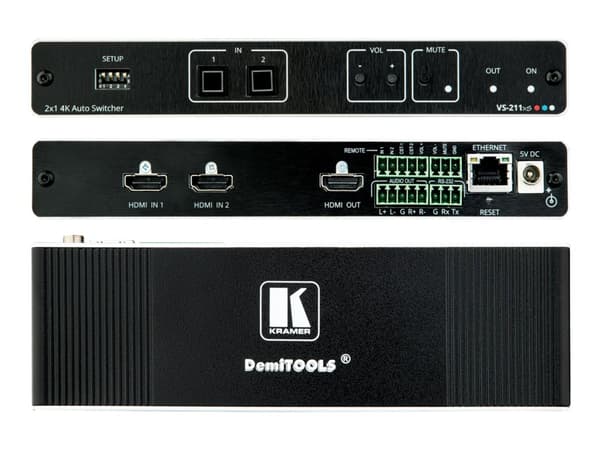 Kramer DemiTOOLS VS-211XS - 2x1 svitsjer / lydfjerner