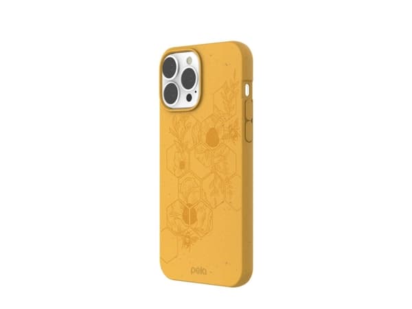 Pela Classic Honey Miljøvennlig iPhone 13 Pro Max-deksel - Hive Edition.