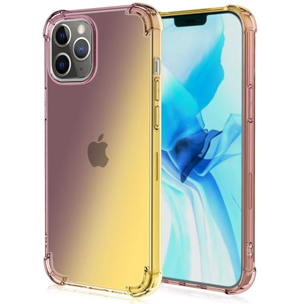 iPhone 13 Pro Max - Kraftfullt Skyddande Silikonskal Svart/Guld