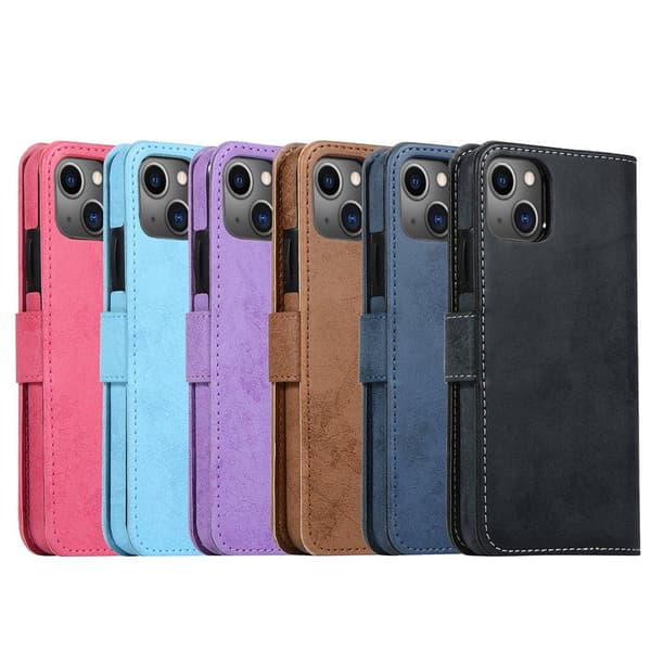 iPhone 13 Mini - Professionellt Praktiskt LEMAN Plånboksfodral