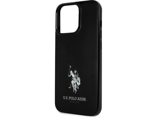 Fodral US Polo Assn US Polo US Polo US Polo USHCP13LUMHK iPhone 13 Pro / 13 6,1" svart/svart enfärgad hästlogotyp