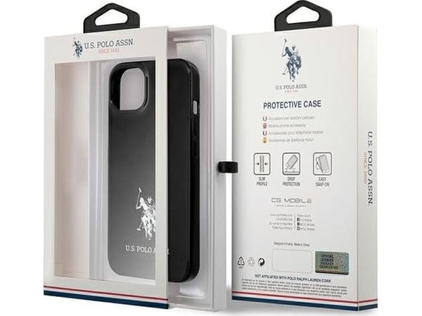 Veske US Polo Assn US Polo USHCP13MUMHK iPhone 13 6,1 tommer Black Hard Horse-logo