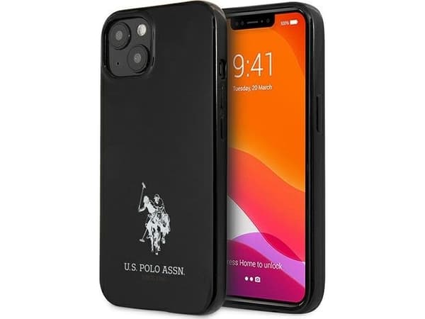 Veske US Polo Assn US Polo USHCP13MUMHK iPhone 13 6,1 tommer Black Hard Horse-logo