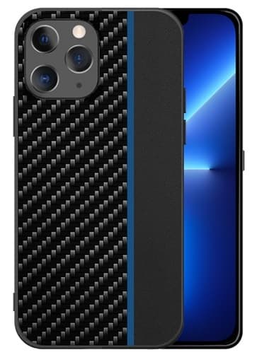 iPhone 13 Pro Max Skal Karbon Blue Stripe