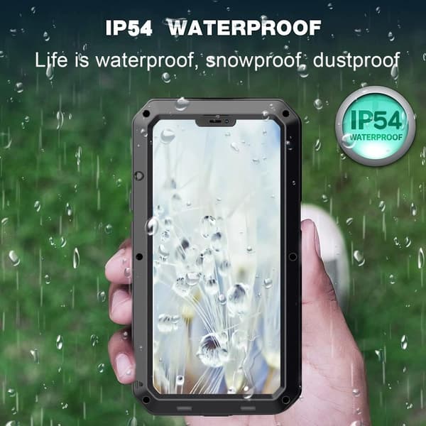 iPhone 13 Heavy Duty Robust Hybridfodral skal med inbyggt härdat glas