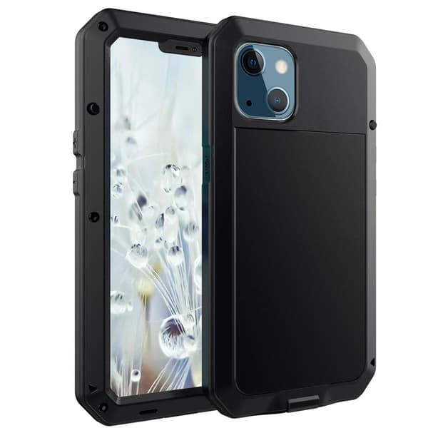 iPhone 13 Heavy Duty Robust Hybridfodral skal med inbyggt härdat glas