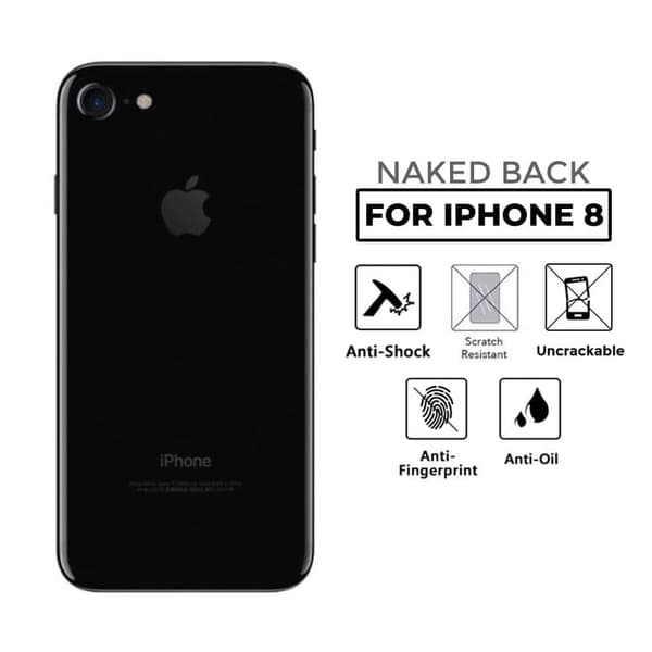 iPhone katso läpinäkyvä vinyyli ihon kääre takaisin