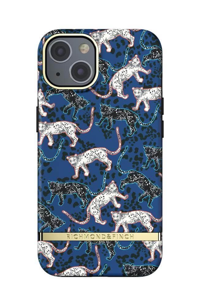 Richmond & Finch Blue Leopard till iPhone 13 blue