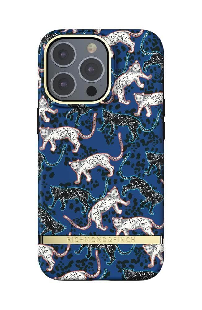 Richmond & Finch iPhone 13 Pro Skal Blue Leopard blue