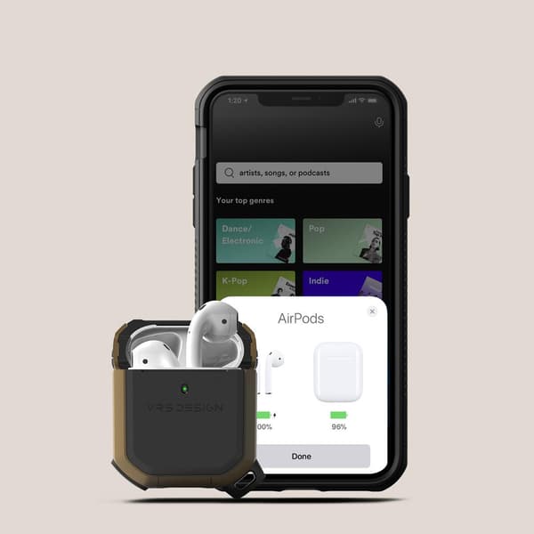 VRS DESIGN Active Skal Apple Airpods - Sahara Khaki