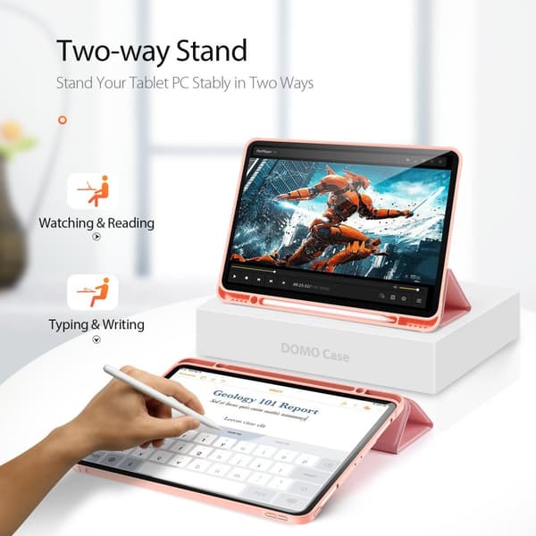 Dux Ducis Domo Tri-Fold Fodral till Apple Ipad Pro 11 (2020) - Rosa