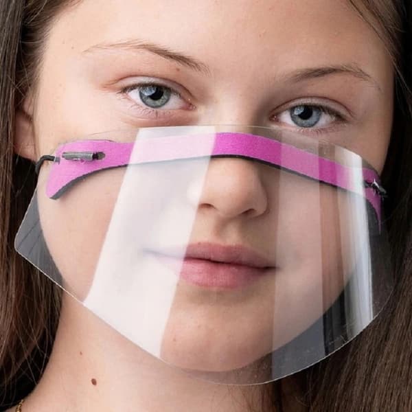 Ansiktsvisir Återanvändbar face shield - Svart