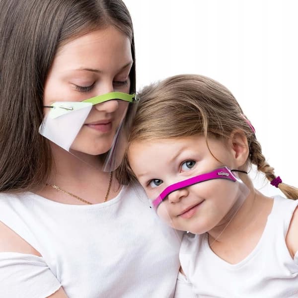 Ansiktsvisir Återanvändbar face shield - Svart