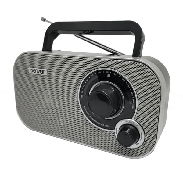 Analog FM-radio Grå och svart