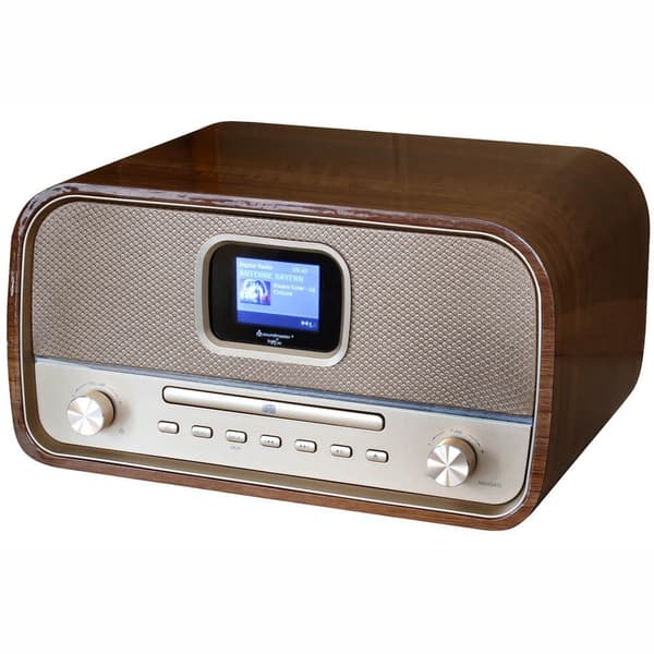 Soundmaster Stereo BT/CD/USB och radio Guld, Trä