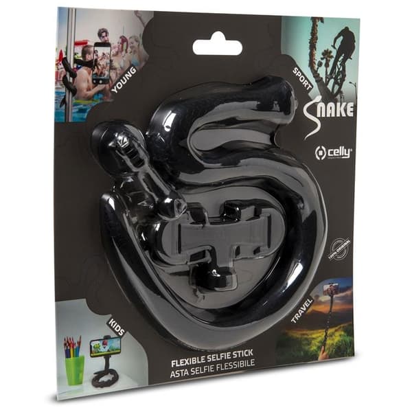 Celly Snake Flexibel selfie-stick - Svart