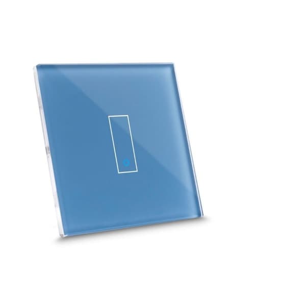 Iotty Smart Switch enkelknapps frontpanel - Cyan