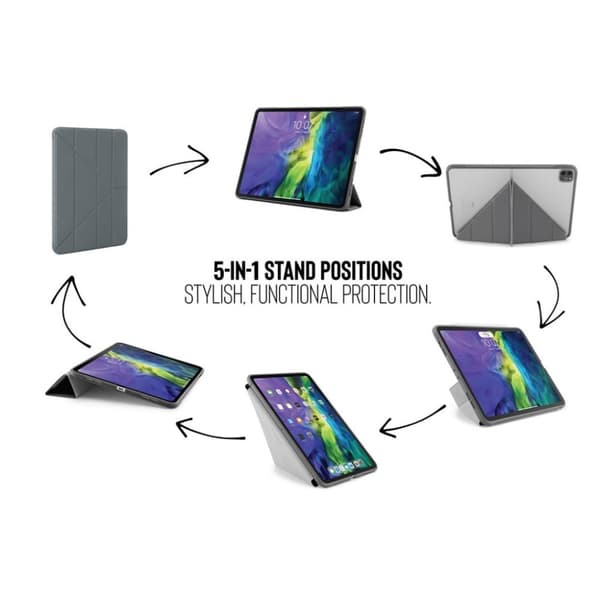 Pipetto iPad Pro 2020 11-tums TPU Origami fodra - Mörkgrå