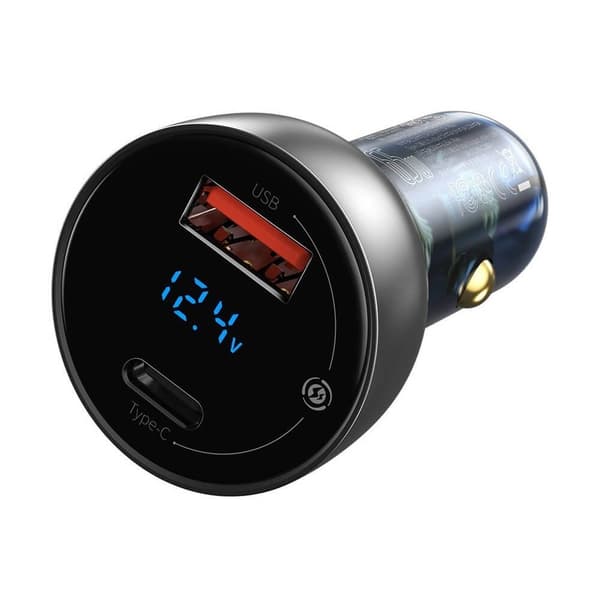 Baseus Billaddare USB/USB-C 65 W 5 A SCP transparent