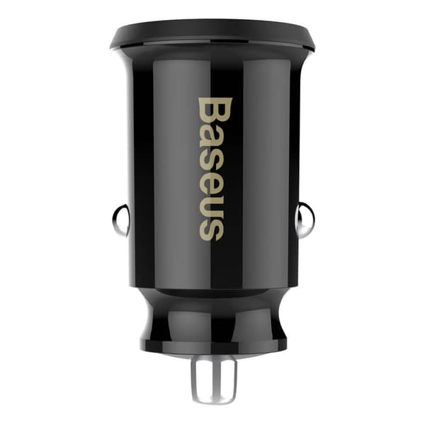 Baseus Grain Billaddare Mini Universal Smart 2x USB 3.1A Svart