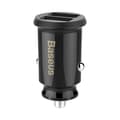 Miniatyrbild 1 av 5: Baseus Grain Billaddare Mini Universal Smart 2x USB 3.1A Svart