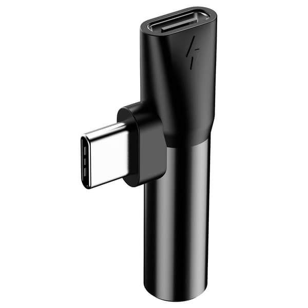 Baseus Converter L41 Adapter USB-C - USB-C 3,5 mm Svart
