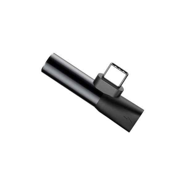 Baseus Converter L41 Adapter USB-C - USB-C 3,5 mm Svart