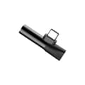 Miniatyrbild 5 av 5: Baseus Converter L41 Adapter USB-C - USB-C 3,5 mm Svart