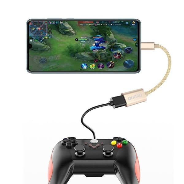 Dudao USB-C till USB-A kabel 2.0 OTG adapter 0.17m - Grå