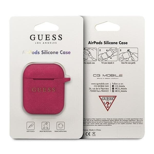 Guess airpod skal Silikon - Fuchsia