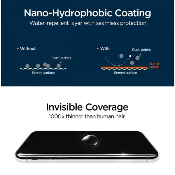 Spigen skärmskydd Glas.Tr Nano Liquid