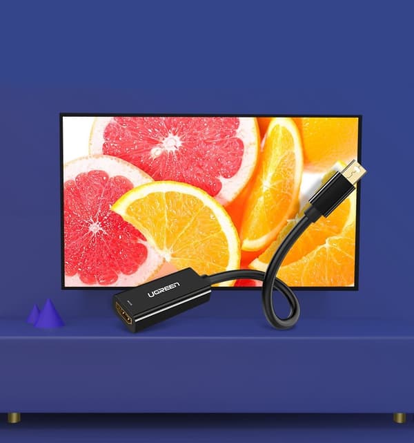 Ugreen 4K HDMI female Mini DisplayPort Thunderbolt 2.0 Kabel Vit