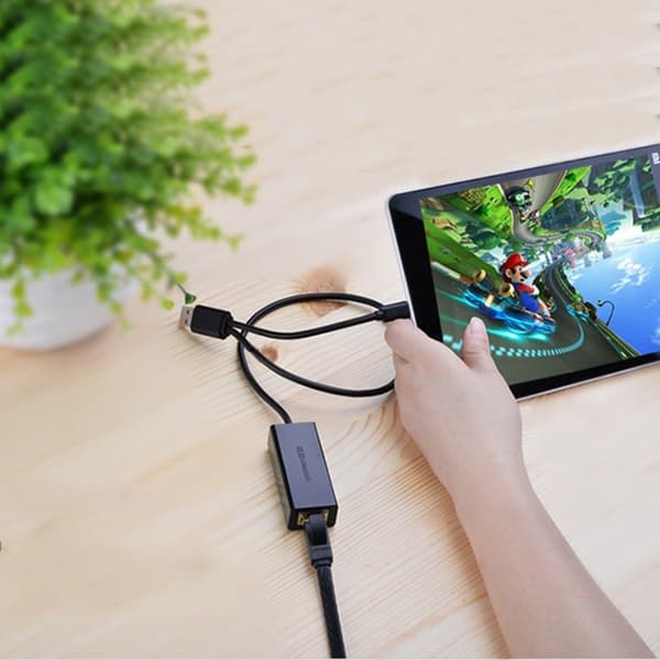 UGreen USB 2.0 100 Mbps Ethernet adapter Svart