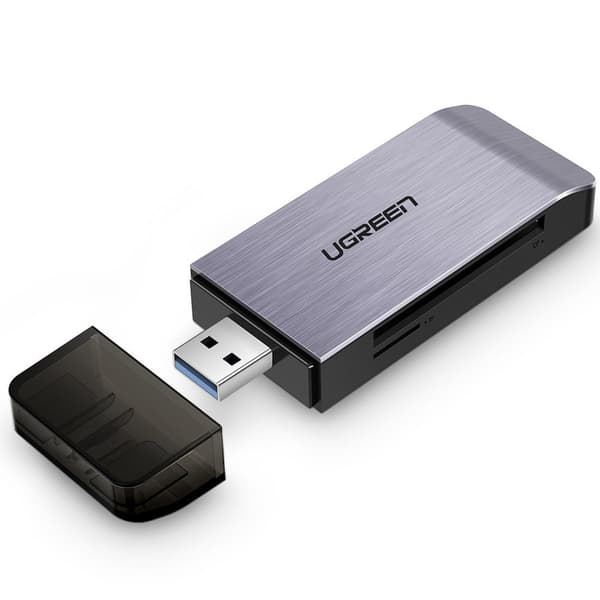 Ugreen USB 3.0 SD/ micro SD kort läsare Grå