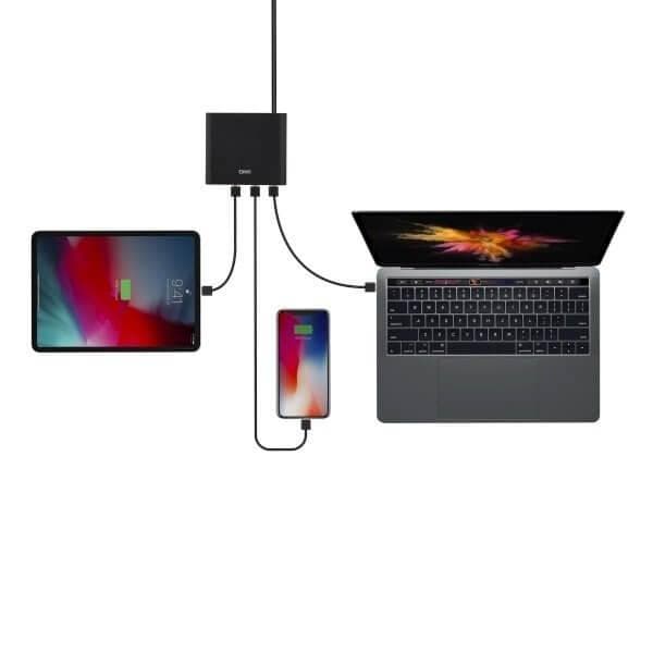 UNIQ HUB Surge 2x USB 3.0 + 2x USB-C PD 3.0 Svart