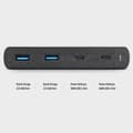 Miniatyrbild 2 av 5: UNIQ HUB Surge 2x USB 3.0 + 2x USB-C PD 3.0 Svart