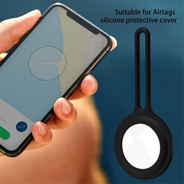 Liquid Silikon Skal till Apple Airtag - Svart