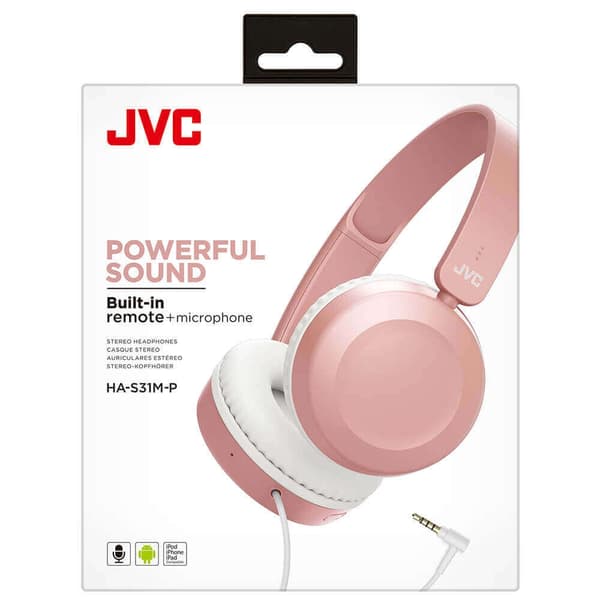 JVC Hörlur HAS31 On-Ear Rosa