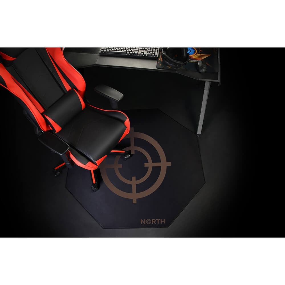 NORTH Golvmatta Pro Gaming Svart 100x100cm