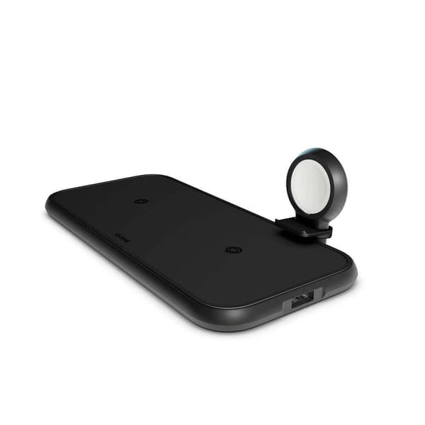 ZENS 4in1 Dual Qi Laddare 2x10W + 45W PD + Apple Watch Puck MFI