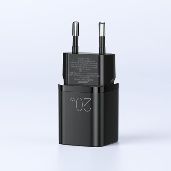 Joyroom Snabb väggladdare USB Typ-C 20W PD QC 3.0 AFC - Svart