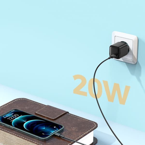 Joyroom Snabb väggladdare USB Typ-C 20W PD QC 3.0 AFC - Svart