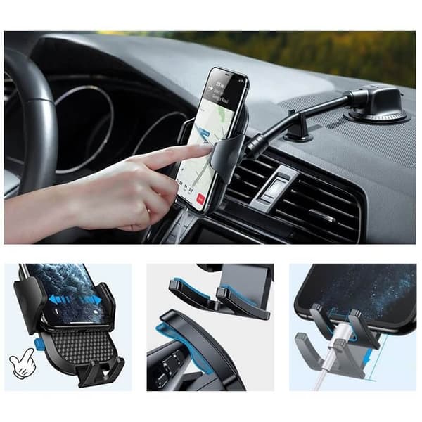 Joyroom Long Arm Dashboard Car Mount - Svart