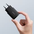 Miniatyrbild 7 av 9: BASEUS - 2-Port Snabbladdare 20W - Svart