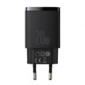 Miniatyrbild 2 av 9: BASEUS - 2-Port Snabbladdare 20W - Svart