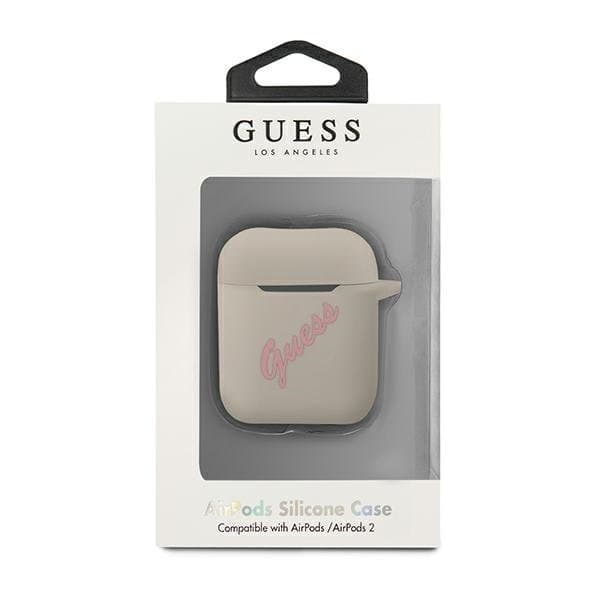 Guess Skal AirPods Silicone Vintage - Rosa/Grå