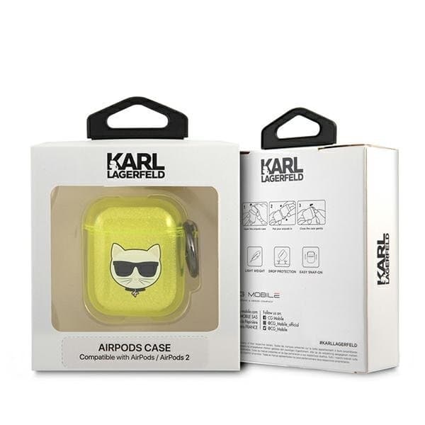 Karl Lagerfeld Skal AirPods Choupette - Gul